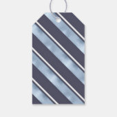 クリスマスストライプパターン青ID862 ギフトタグ (裏面)