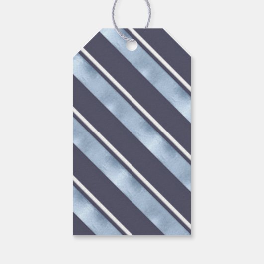 クリスマスストライプパターン青ID862 ギフトタグ (裏面)