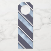 クリスマスストライプパターン青ID862 ボトルネックタグ (裏面)