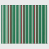 クリスマスストライプパターン ラッピングペーパー (フラット)