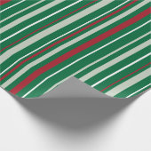 クリスマスストライプパターン ラッピングペーパー (角)