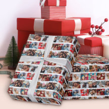 クリスマスストライプフォト名コラージュ休日