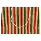 クリスマスストライプヴィンテージ ラージペーパーバッグ (正面)