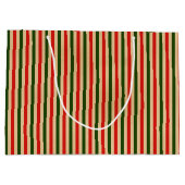 クリスマスストライプヴィンテージ ラージペーパーバッグ (裏面)