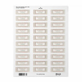 クリスマスストライプ差出人住所ラベル ラベル (フルシート)