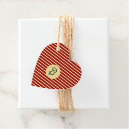 クリスマスストライプ金ゴールド赤マッチングファミリーカスタム フェイバータグ