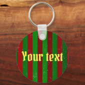 クリスマスストライプ キーホルダー (正面)