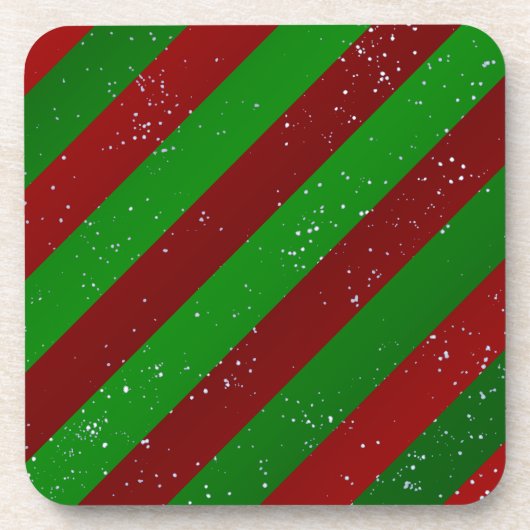 クリスマスストライプ コースター (正面)