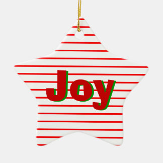 クリスマスストライプ セラミックオーナメント