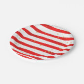 クリスマスストライプ ペーパープレート (アングル)