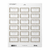 クリスマスストライプ |モダンカラフル差出人住所 ラベル (フルシート)