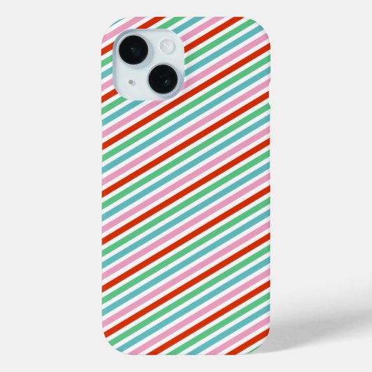 クリスマスストライプ |明モダンるいカラフルかわいい Case-Mate iPhoneケース (裏面)