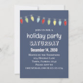 クリスマスストリングライツお洒落かわいいタイポグラフィ 招待状 (正面)