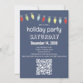 クリスマスストリングライツお洒落かわいいタイポグラフィ 招待状 (正面)