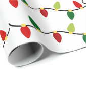 クリスマスストリングライツホリデー ラッピングペーパー (ロールコーナー)