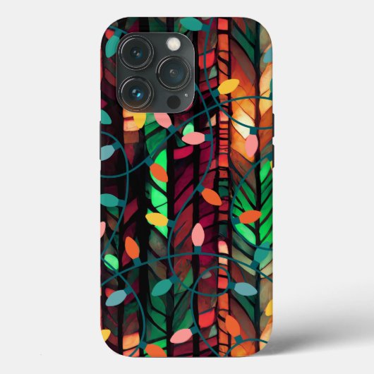 クリスマスストリングライトカラフル電球 Case-Mate iPhoneケース (裏面)