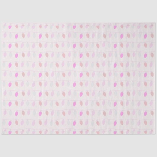 クリスマスストリングライトピンクとブルーのクリスマス 薄葉紙 (正面)