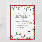 クリスマスストリングライトフェスティバルホリデーパーティー 招待状 (正面)