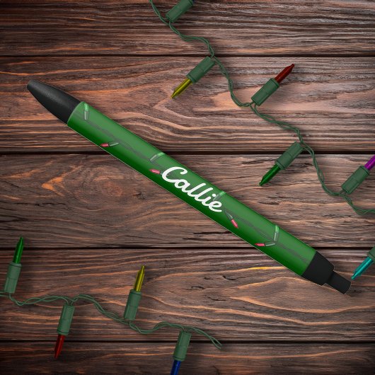 クリスマスストリングライト 黒ボールペン