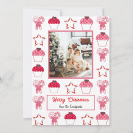 クリスマスストロベリーカップケーキ&シュガーカン シーズンカード