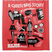 クリスマスストーリーアイコン シャワーカーテン (正面)