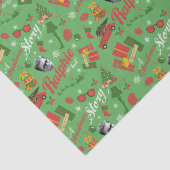 クリスマスストーリーグリーンのアイコンパターン 薄葉紙 (詳細)