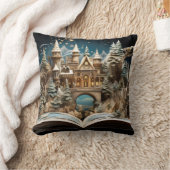 クリスマスストーリーブックキャッスルポップ・アートのアップワンダーランド クッション (ブランケット)