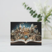 クリスマスストーリーブックキャッスルポップ・アートのアップワンダーランド シーズンポストカード (スタンド正面)