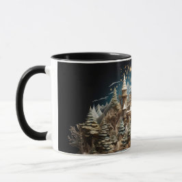 クリスマスストーリーブックキャッスルポップ・アートのアップワンダーランド マグカップ