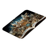 クリスマスストーリーブックキャッスルポップ・アートのアップワンダーランド マグネット (左側)