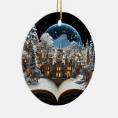 クリスマスストーリーブックスノーグローブビレッジ セラミックオーナメント (右)