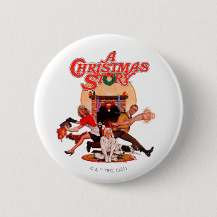 クリスマスストーリーポスターアート 缶バッジ