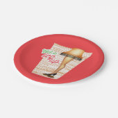 クリスマスストーリーランプ |脚を上げる ペーパープレート (アングル)