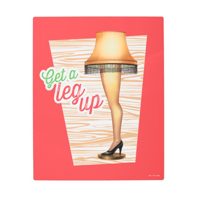 クリスマスストーリーランプ |脚を上げる メタルプリント (正面)