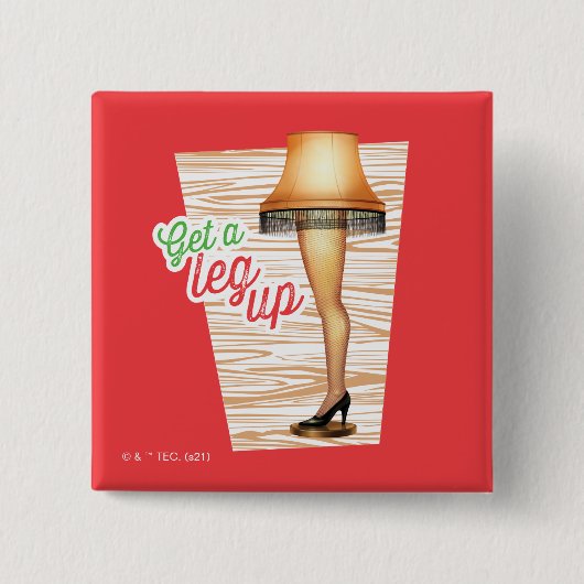 クリスマスストーリーランプ |脚を上げる 缶バッジ (正面)