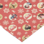 クリスマスストーリーレトロの雪片パターン テーブルクロス (アングル)