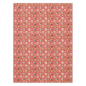 クリスマスストーリーレトロの雪片パターン テーブルクロス (正面)