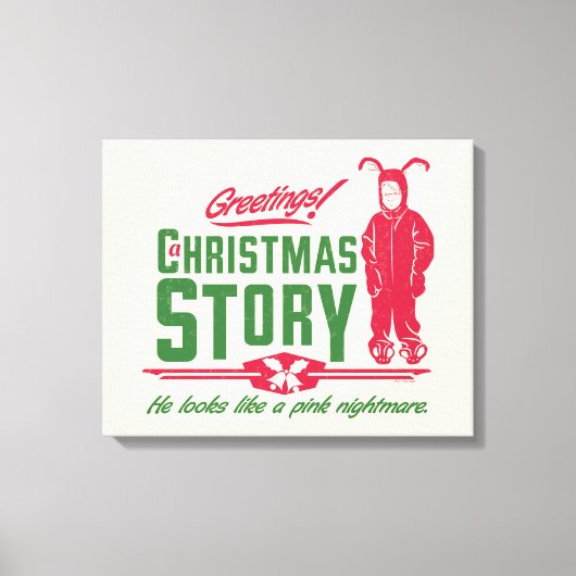 クリスマスストーリー |ピンクの悪夢 キャンバスプリント (正面)