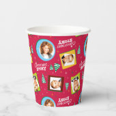 クリスマスストーリー |家族の写真パターン 紙コップ (裏面)