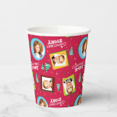 クリスマスストーリー |家族の写真パターン 紙コップ (左)