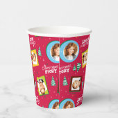 クリスマスストーリー |家族の写真パターン 紙コップ (右)