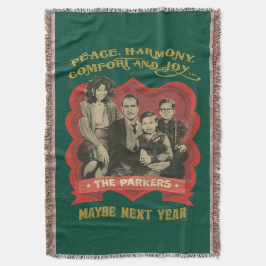 クリスマスストーリー |平和、調和、心地よい、喜び スローブランケット (正面縦)