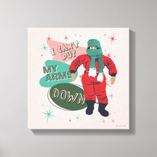 クリスマスストーリー – 腕を下げることができない キャンバスプリント (正面)