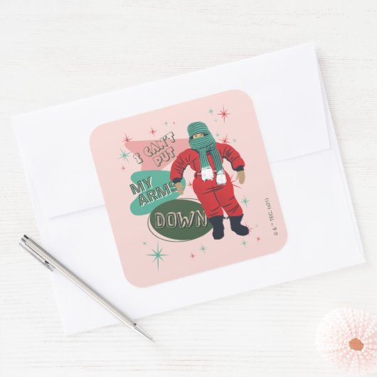 クリスマスストーリー – 腕を下げることができない スクエアシール (封筒)