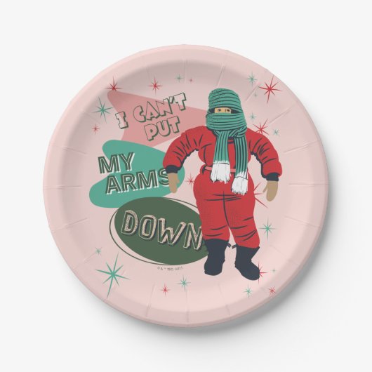 クリスマスストーリー – 腕を下げることができない ペーパープレート (正面)