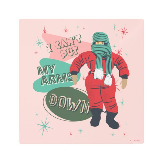 クリスマスストーリー – 腕を下げることができない メタルプリント (正面)