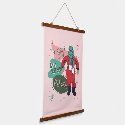 クリスマスストーリー – 腕を下げることができない 吊り下げ型タペストリー (傾斜あり)