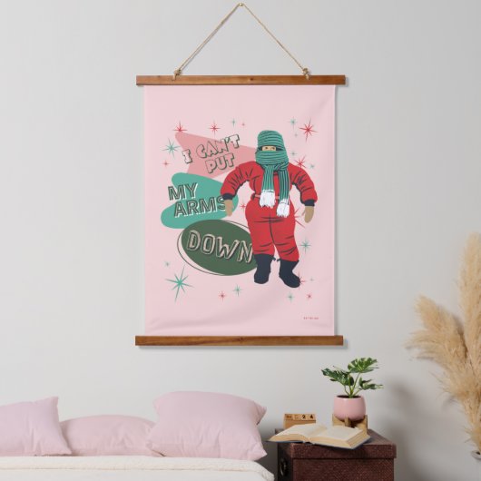 クリスマスストーリー – 腕を下げることができない 吊り下げ型タペストリー (寝室)