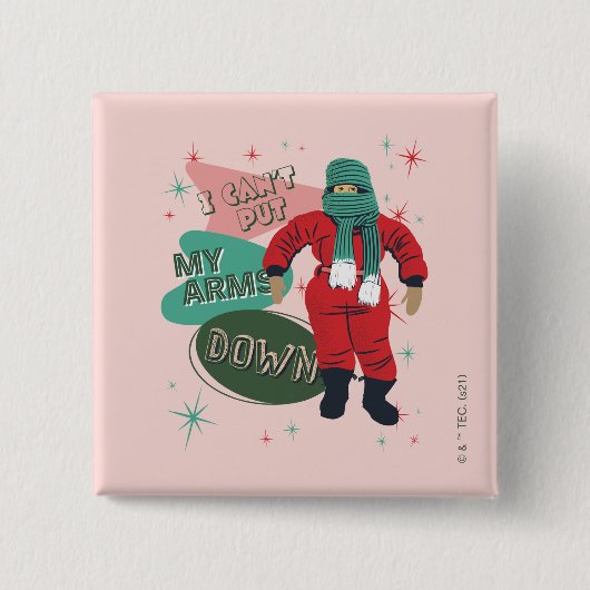 クリスマスストーリー – 腕を下げることができない 缶バッジ (正面)