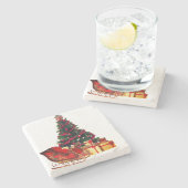 クリスマスストーンコースター ストーンコースター (横)